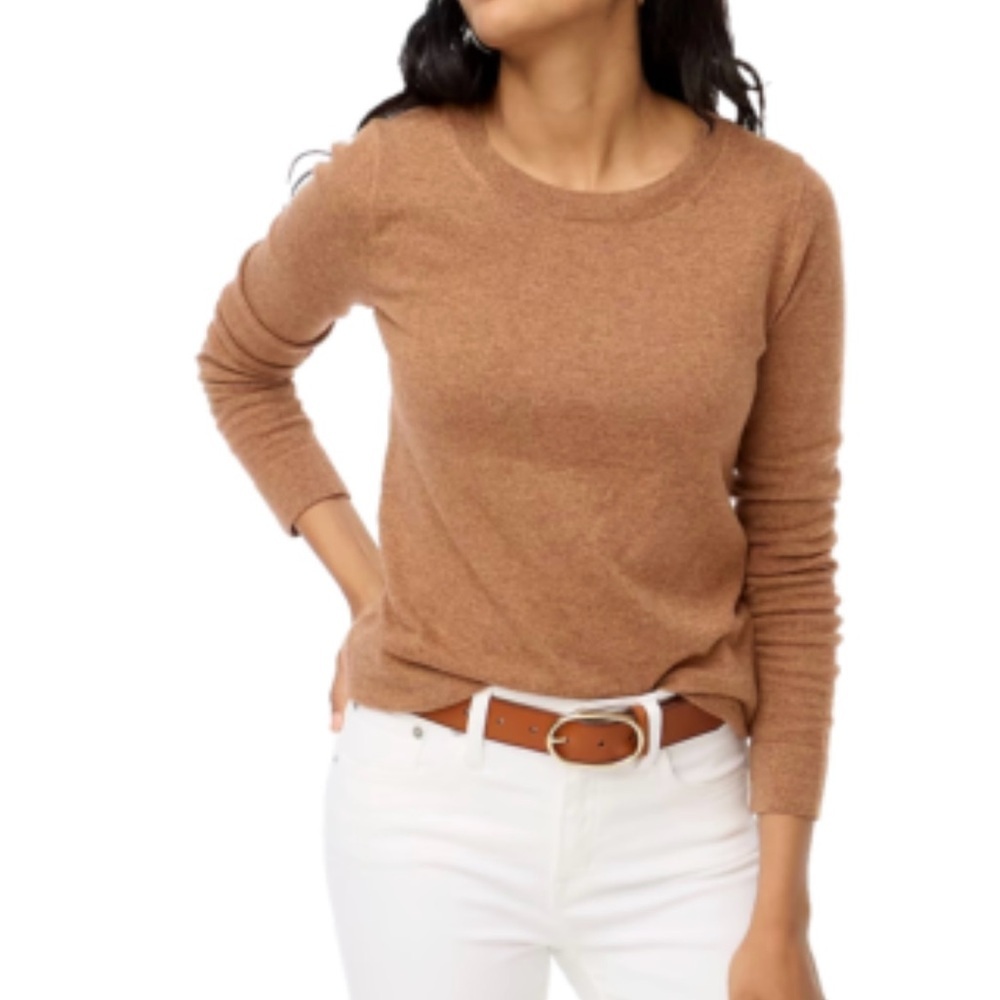 J. Crew Merino Wool Blend Fitted Crewneck Sweater